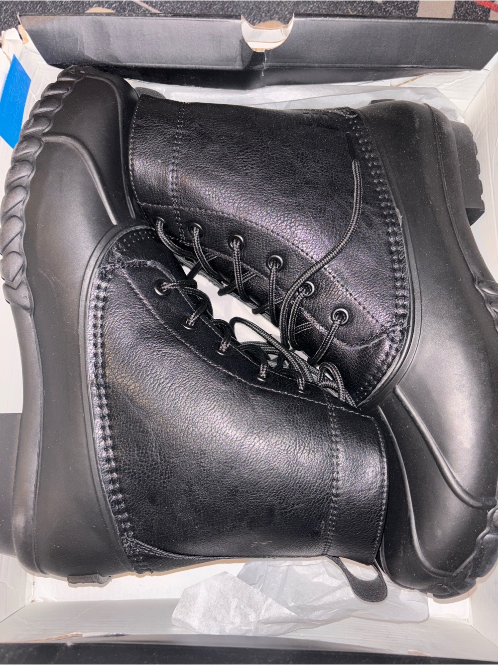 NWT London Fog Men's Black Winter Duck Boots 12M